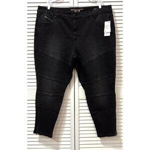 melissa mccarthy seven jeans plus 16W black stretch pencil slimming NWT